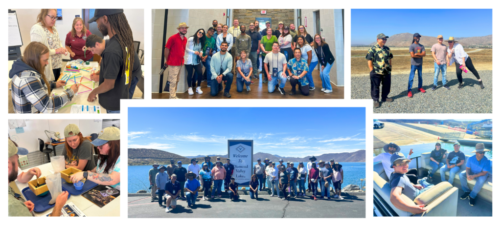 Photos showing teachers engaged during the 2025 Industry Week with EMWD